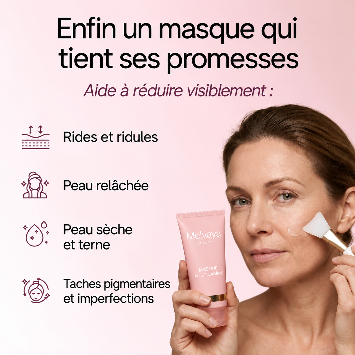 Masque bio-collagène + Pinceau